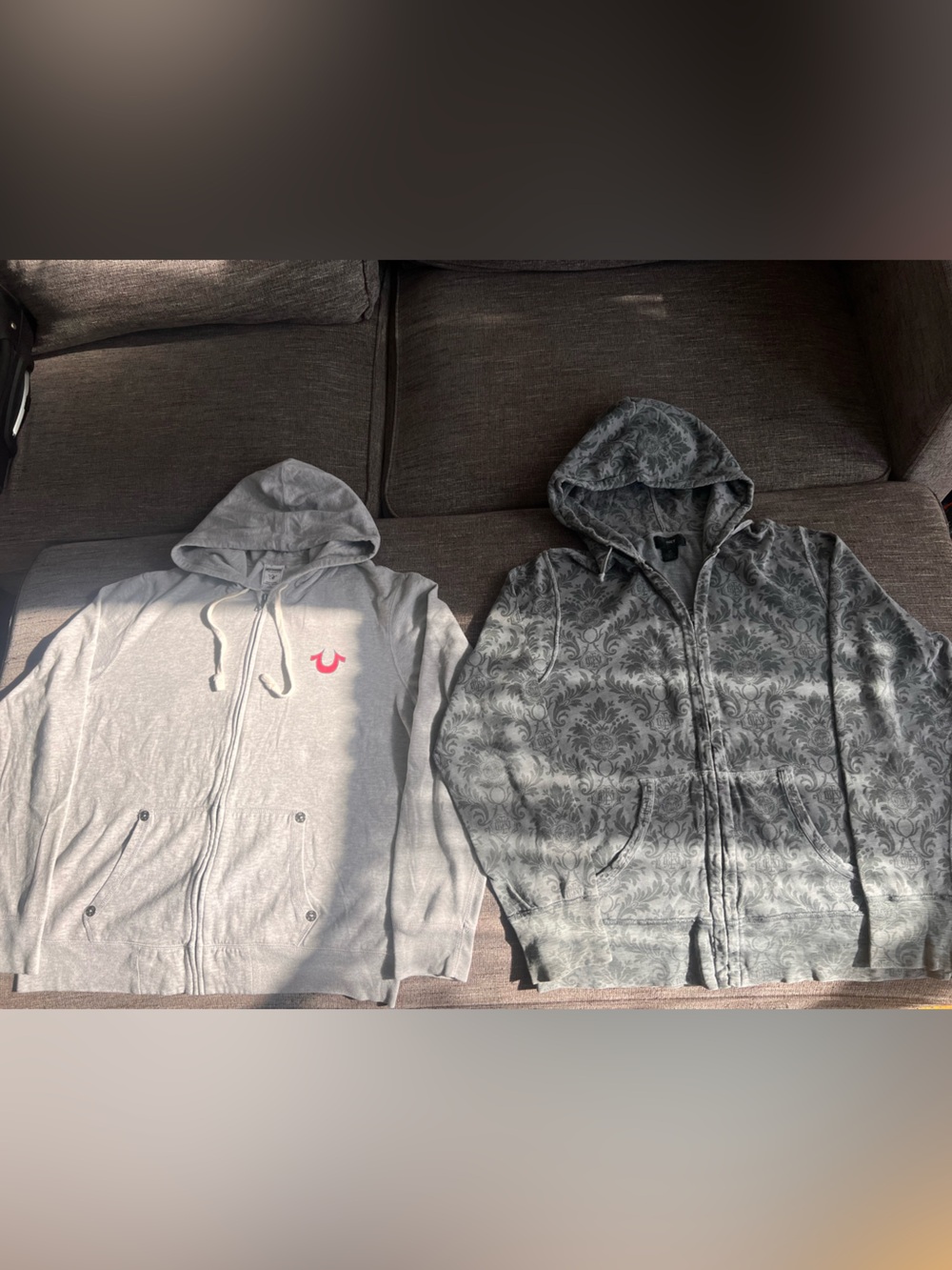 True Religion and Obey Zip-up Hoodies